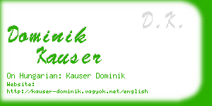 dominik kauser business card